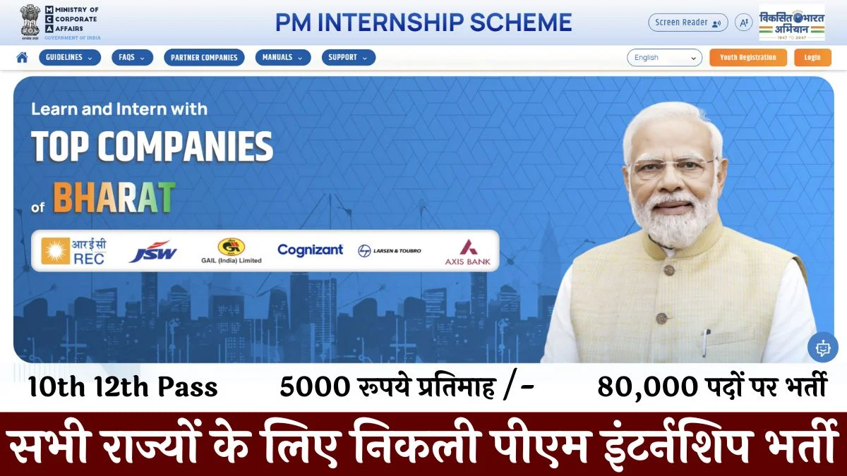 PM Internship Yojana 2024 Registration Form for 80,000 Post Eligibility, Last Date