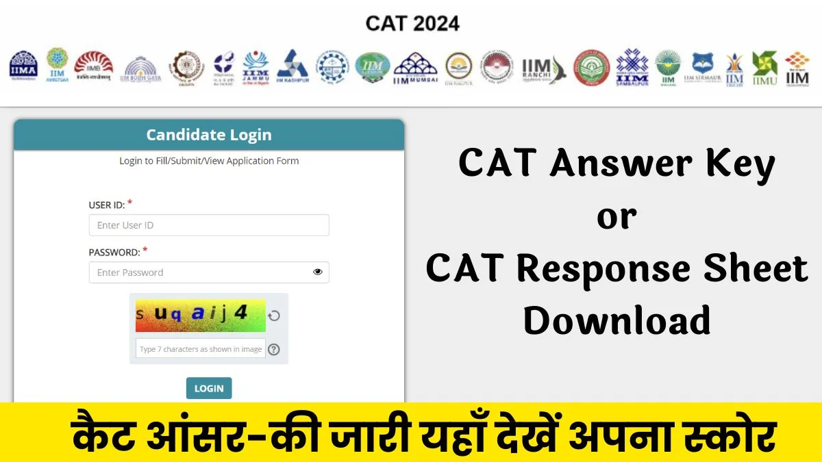 CAT Answer Key or CAT Response Sheet Download Result