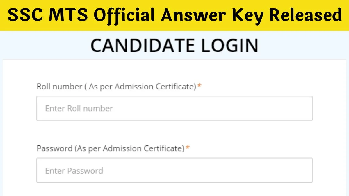 SSC MTS Answer Key Released: एसएससी एमटीएस 2024 ऑफिशियल आंसर की जारी, डायरेक्ट लिंक यहां दे